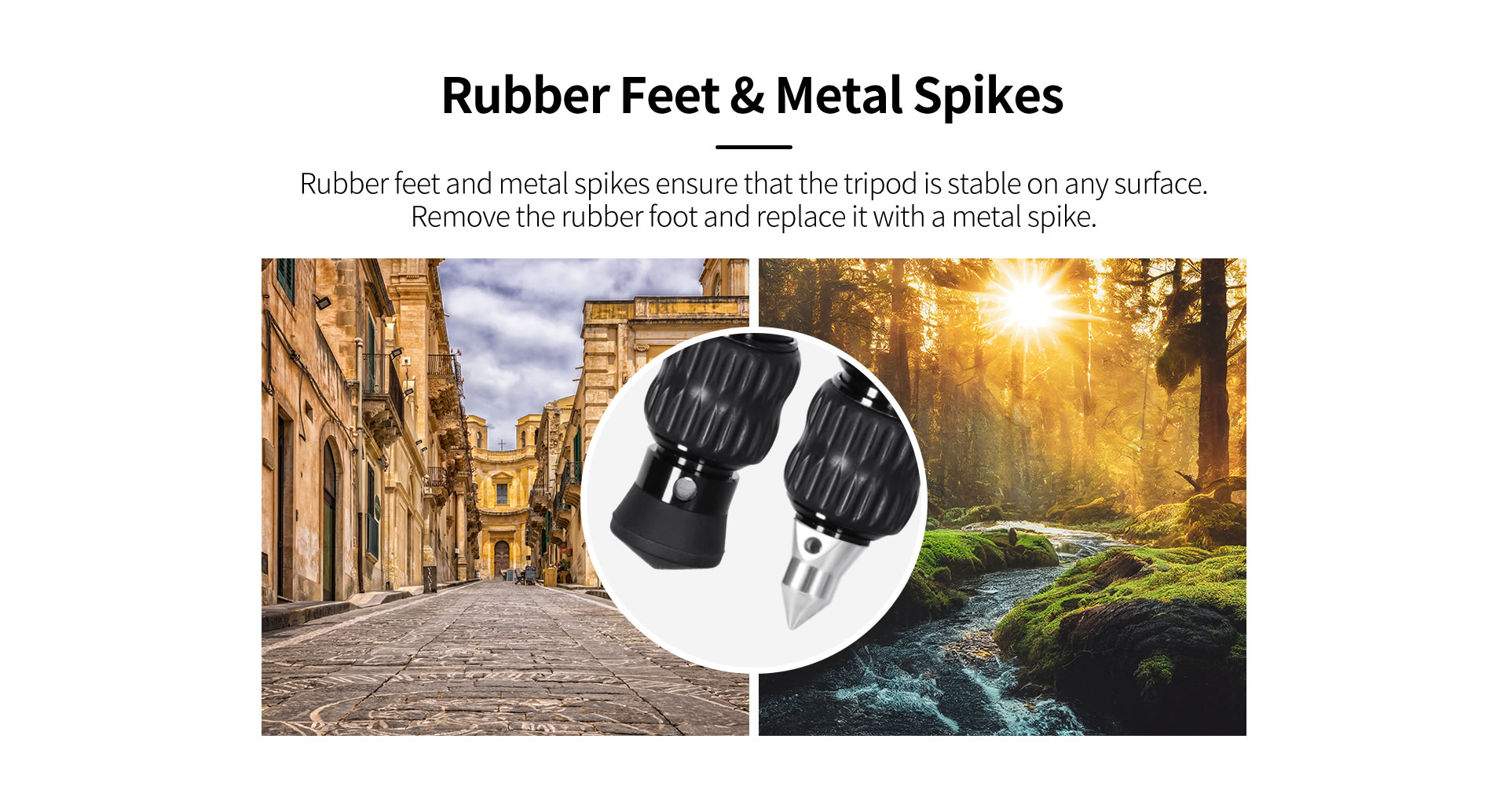 Rubber Feet & Metal Spikes